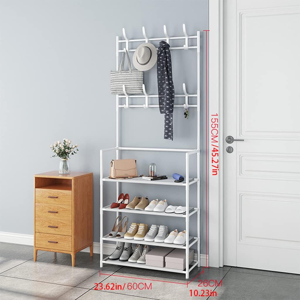 Simple Lifestyle 4-Layer Aluminum Multifunctional Shoe and Hat Rack Simple Lifestyle 4-Layer Aluminum Multifunctional Shoe and Hat Rack